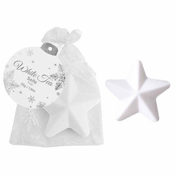 Star soap with organza bag | SILVER