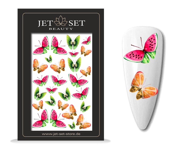Nail Sticker | WATERMELON BUTTERFLYS