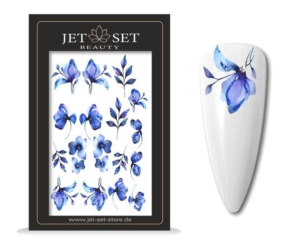 Nail Sticker | FLOWER PURPLE BLUE