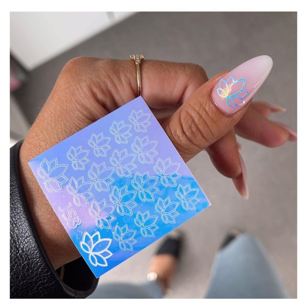 HOLO NAILSTICKER | Logo Blüte