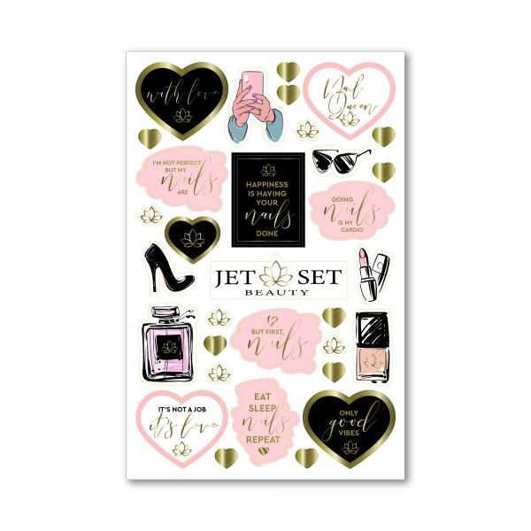CHROME STICKER SET | Jet Set Beauty Nails 32 tlg.