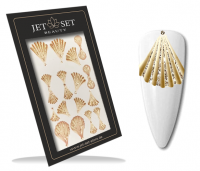Nail Sticker | DARK GOLD SHELLS