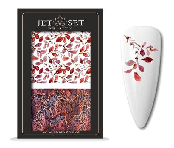 Nail Sticker | AUTUMN GOLDEN RED