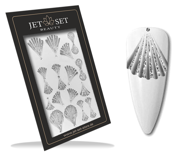 Nail Sticker | SILVER SHELLS